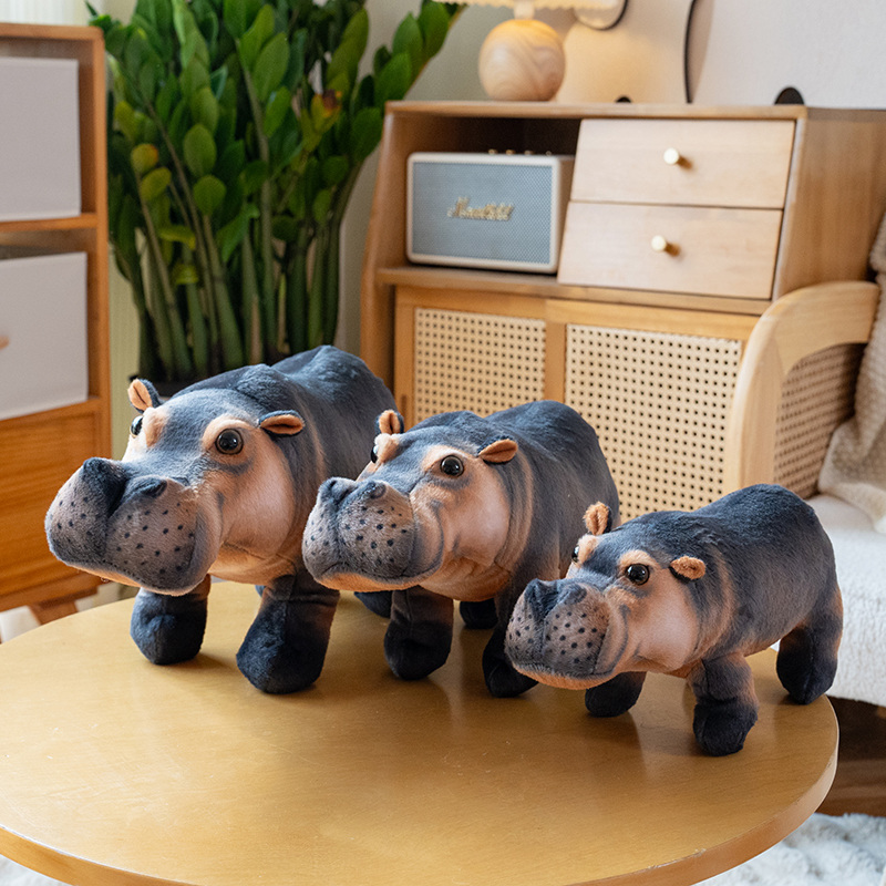 Photography Zoo - 30/35/40cm Chubby Realistic Hippo Plush Figure