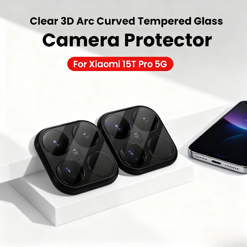 Photography Kit Xiaomi 15T Pro - 2Pcs 3D Clear Lens Case for