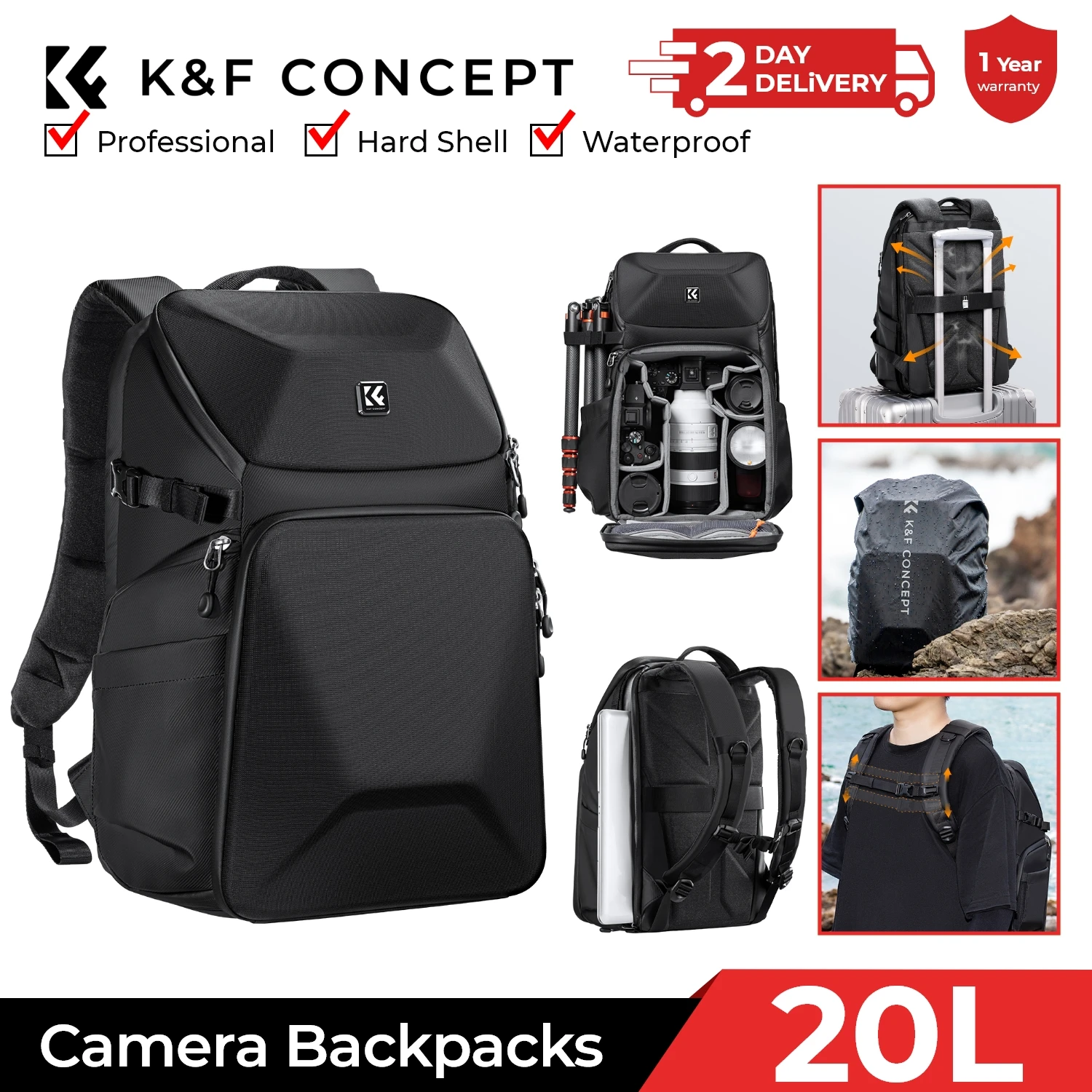 K&F CONCEPT 20L Camera Backpac - огляд і ціна Photography Camera