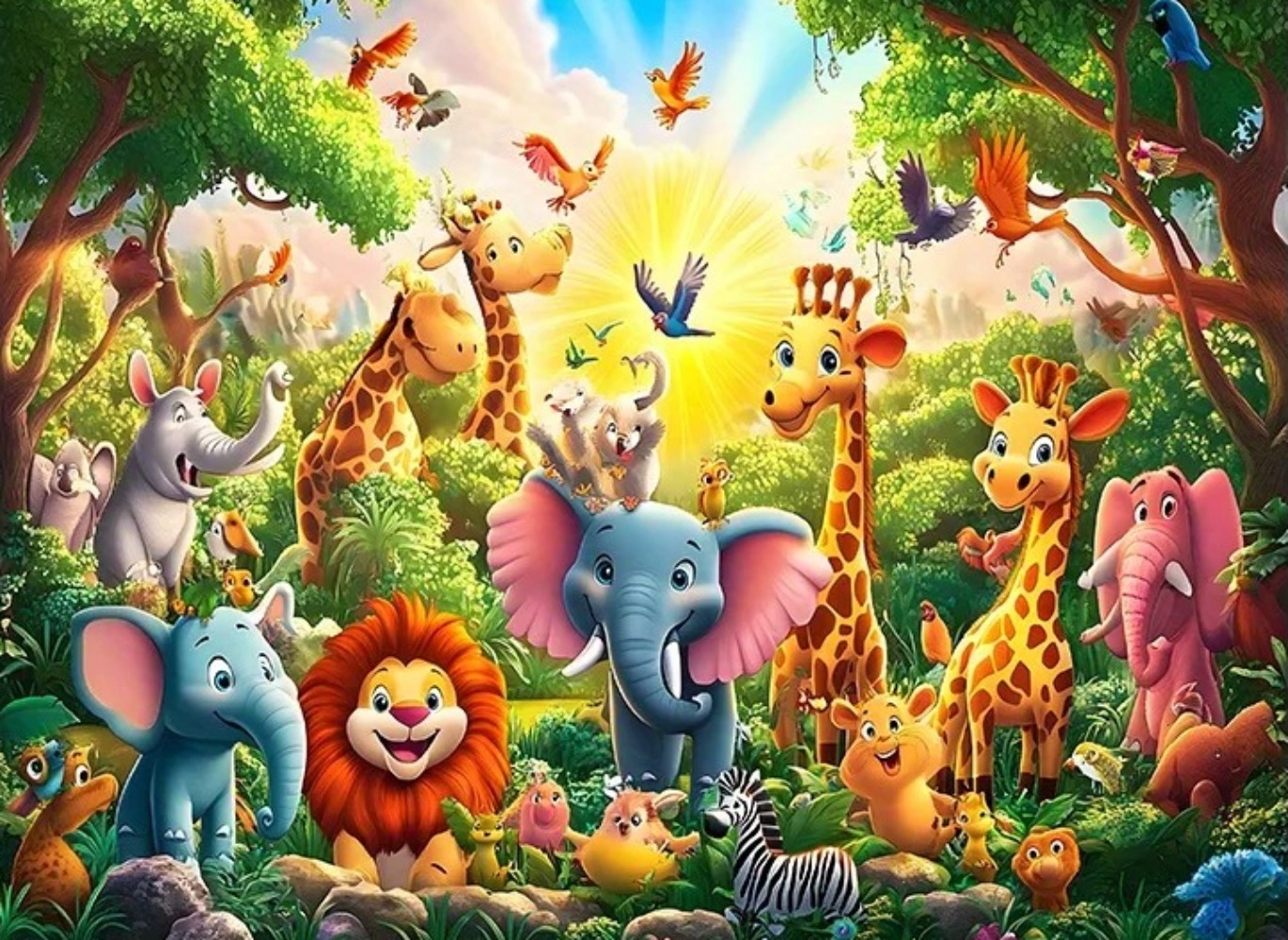 Colorful Wild Zoo Giraffe Elep - огляд і ціна Photography Zoo