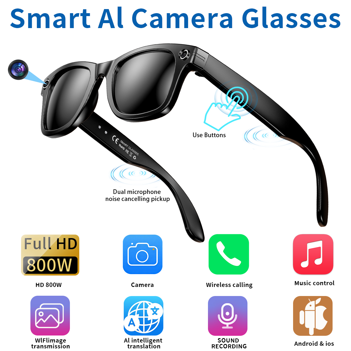 LIGE New Smart Sunglasses with - огляд і ціна Photography Translate
