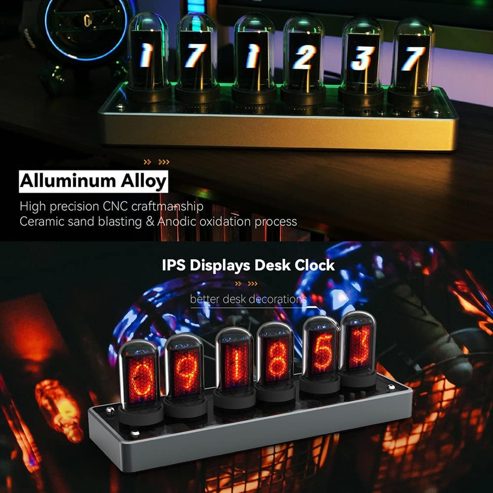 Clock Glow Tube Clock IPS Colo - огляд і ціна Photography Online