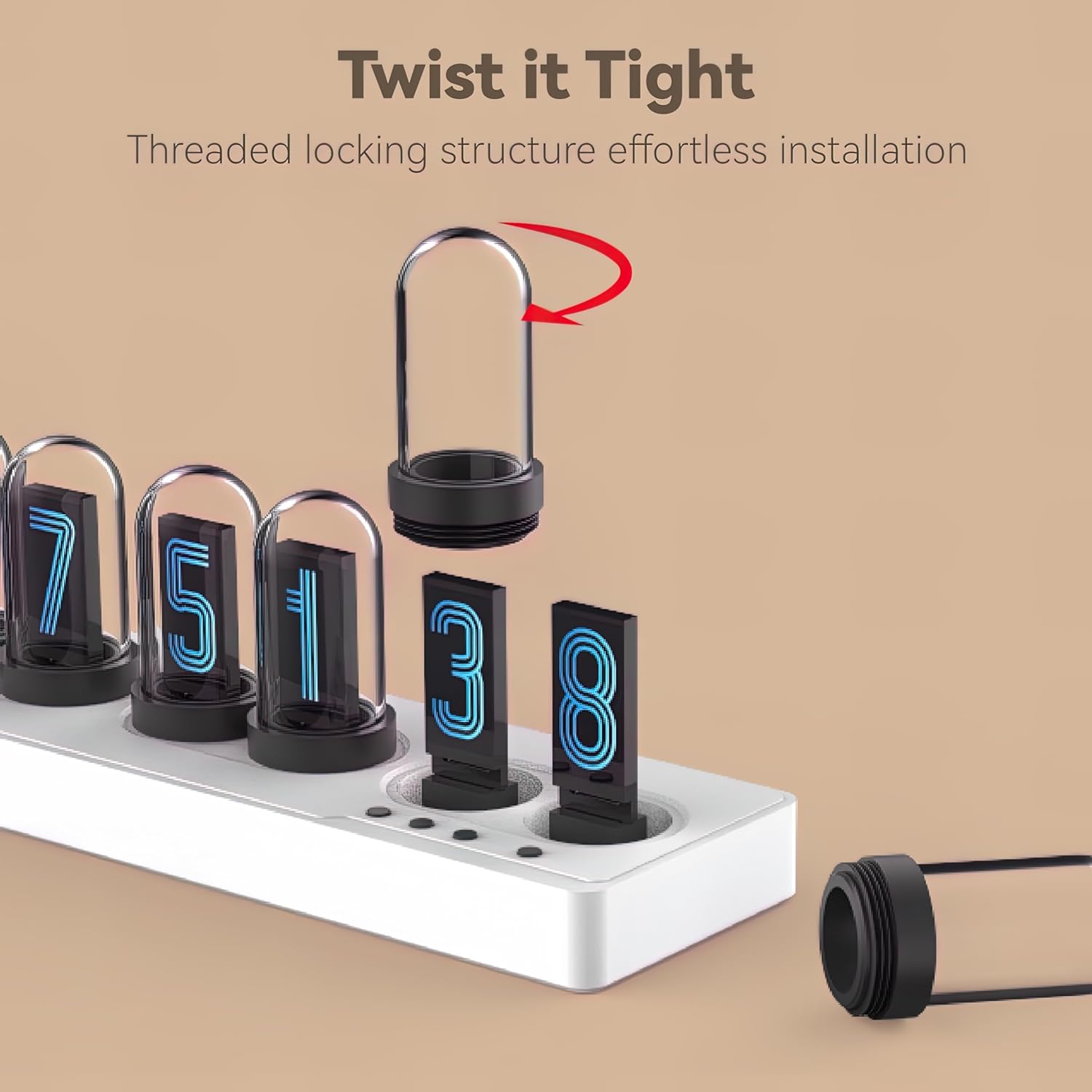 Clock Glow Tube Clock IPS Colo - огляд і ціна Photography Online