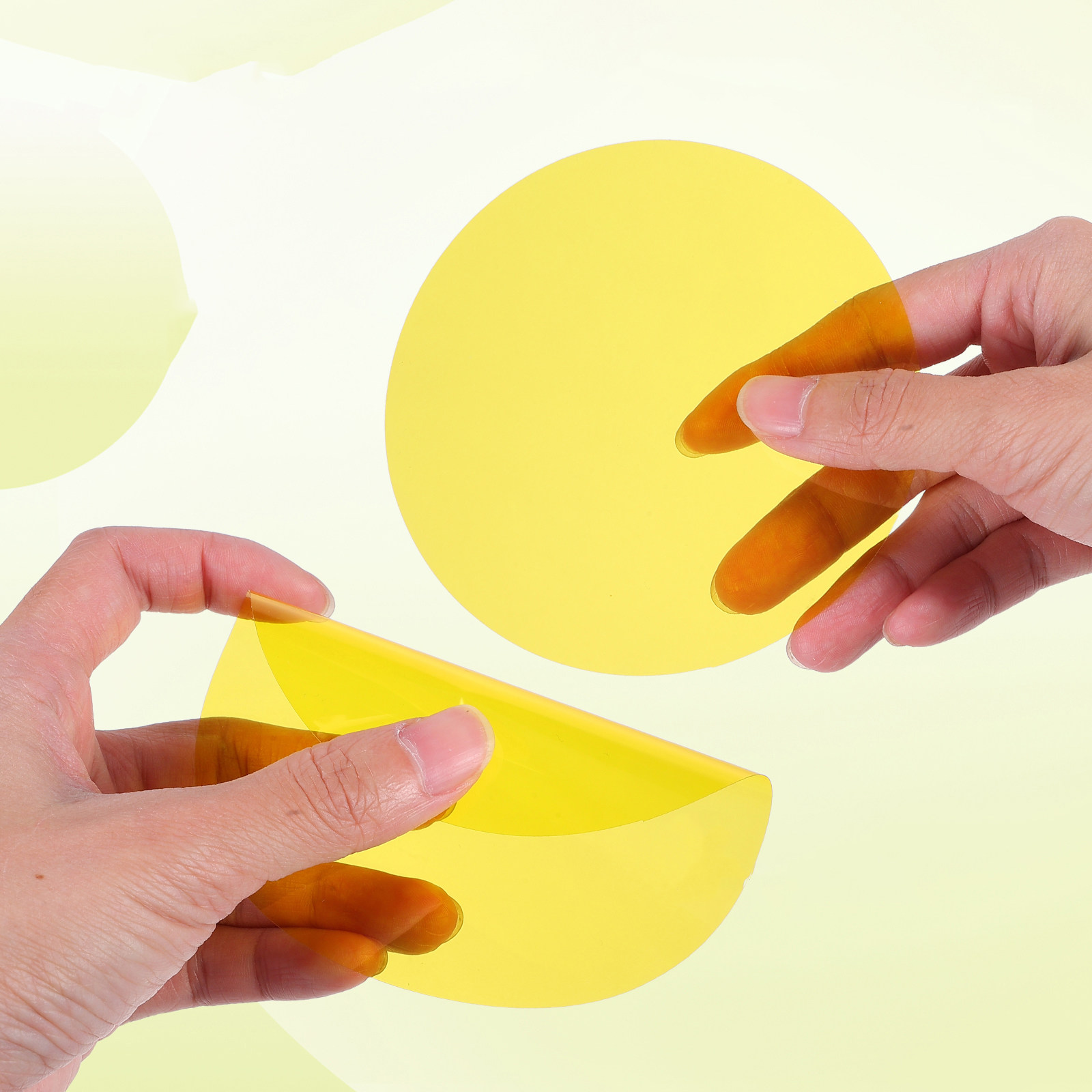5Pcs Color Gel Sheets Yellow P - огляд і ціна Photography Yellow Filter